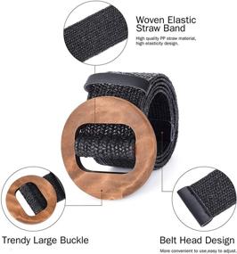 img 2 attached to Womens Elastic Tropical Stretch Buckle Women's Accessories in Belts
