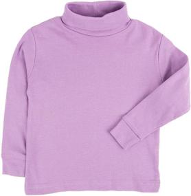 img 2 attached to 👕 Leveret Solid Purple Turtleneck - 100% Cotton (Size 10 Years)