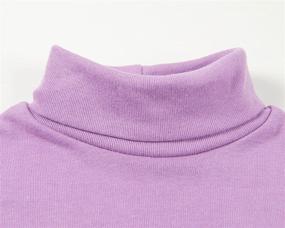 img 1 attached to 👕 Leveret Solid Purple Turtleneck - 100% Cotton (Size 10 Years)