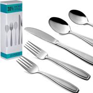 🍴 20-piece stainless steel silverware set by radley & stowe - service for 4, dishwasher safe cutlery with matte finish handle - durable flatware logo