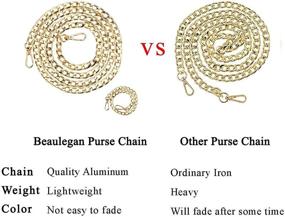 img 1 attached to 👜 Beaulegan Purse Chain Strap Set - Premium Gold Replacement for Crossbody Shoulder Bags - 51 &amp; 15 Inch Long, 2-Pack