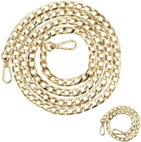 img 4 attached to 👜 Beaulegan Purse Chain Strap Set - Premium Gold Replacement for Crossbody Shoulder Bags - 51 &amp; 15 Inch Long, 2-Pack