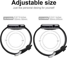 img 1 attached to SKTLET Sport Bands Compatible With Apple Watch 44Mm 42Mm 40Mm 38Mm Men Women IWatch Series 6/5/4/3/2/1/SE