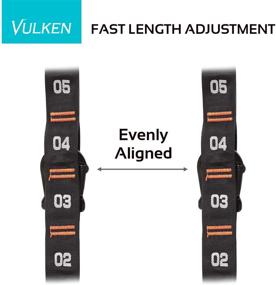 img 2 attached to 💪 Enhance your Gymnastic Rings Workout with the Vulken Adjustable Numbered Straps: Easy Set Up, Durable Steel Carabiners, Quick Hook System (One Pair Strap)