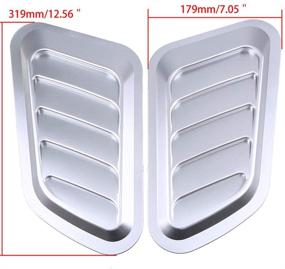 img 1 attached to 🚗 Enhance Your Car's Style with LEIWOOR 2PCS ABS Universal Decorative Turbo Bonnet Vent Cover Hood Auto - Silver