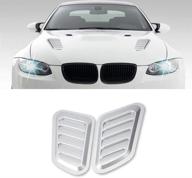 🚗 enhance your car's style with leiwoor 2pcs abs universal decorative turbo bonnet vent cover hood auto - silver logo