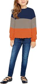 img 2 attached to Luvamia Tie Dye Sweatshirt Hoodie for Girls - Casual Long Sleeve Pullover Tops with Crewneck