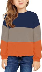 img 4 attached to Luvamia Tie Dye Sweatshirt Hoodie for Girls - Casual Long Sleeve Pullover Tops with Crewneck