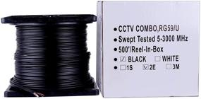 img 3 attached to FiveStarCable 500 ft. RG59 Siamese CCTV Combo Coaxial Cable for Surveillance Security System - High-Quality Video + Power - 20AWG RG59 Video + 18/2 18AWG Power – Black (500 Ft)