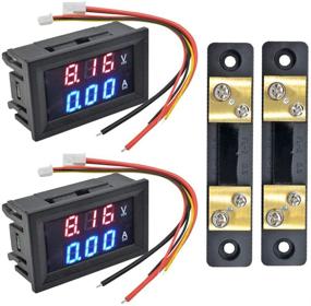 img 4 attached to ⚡ Aideepen 2pcs Digital Volt Amp Voltmeter Ammeter Meter - DC 4.5-100V/50A Dual LED Voltage Amperage Current Meter Tester Panel with 50A 75mV Shunt (Red & Blue)