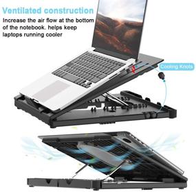 img 1 attached to 🖥️ Ergonomic Laptop Stand with Heat Ventilation, Adjustable Multi-Angle Laptop Riser for Desk, Compatible with All Laptop Models