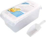 🧊 dyxoo ice cube bin bucket trays - ice holder, container, freezer storage with scoop, lids for refrigerator logo