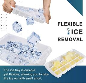 img 2 attached to 🧊 DYXOO Ice Cube Bin Bucket Trays - Ice Holder, Container, Freezer Storage with Scoop, Lids for Refrigerator