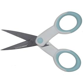 img 1 attached to 🔷 ECR4Kids Precision Non-Stick Coated Scissors with Sheath - 5" Ultra-Grip, Extra Sharp Pointed Tip - Ideal for Sewing, Crafting, and DIY - Pastel Blue