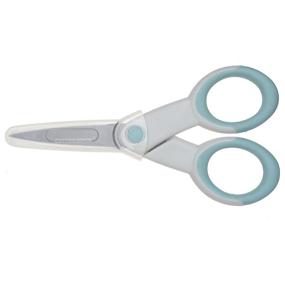 img 4 attached to 🔷 ECR4Kids Precision Non-Stick Coated Scissors with Sheath - 5" Ultra-Grip, Extra Sharp Pointed Tip - Ideal for Sewing, Crafting, and DIY - Pastel Blue