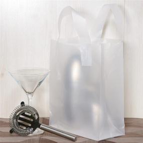 img 1 attached to 🛍️ Frosted Shopping Cardboard High Density Bag: Durable 8X4X10X4 Packaging Solution