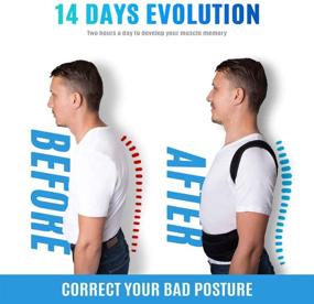 img 3 attached to 🩺 Adjustable Back Support Belt and Posture Corrector for Men and Women - Breathable Mesh, Back Brace Strap for Back Pain Relief (Size: M)