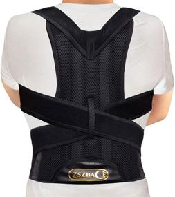 img 4 attached to 🩺 Adjustable Back Support Belt and Posture Corrector for Men and Women - Breathable Mesh, Back Brace Strap for Back Pain Relief (Size: M)