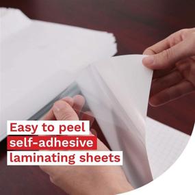 img 1 attached to 📚 XFasten Self-Adhesive Laminating Sheets 9x12 - 50 Pack (4.76mm Thickness)