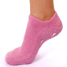 img 1 attached to 💖 EMILYSTORES Pink Spa Socks: Repair Cracked Skin & Moisturize with Jojoba Oil, Vitamin E - 1 Pair