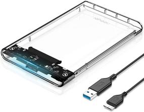 img 4 attached to 💾 Корпус жесткого диска Neeyer 2.5" - USB 3.0 к SATA III Прозрачный внешний HDD/SSD - Оптимизирован для 9,5 мм/7 мм 2.5" - Без инструментов UASP - Максимальная вместимость 4 ТБ