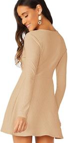 img 3 attached to Verdusa Womens Elegant Sleeve Ribbed Women's Clothing