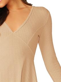 img 1 attached to Verdusa Womens Elegant Sleeve Ribbed Women's Clothing