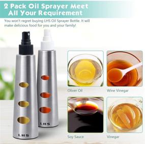 img 2 attached to Versatile LHS Oil Sprayer: Stainless Steel Dispenser for Olive Oil and Cooking Oils