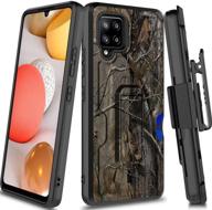 📱 coveron rugged holster for samsung galaxy a42 5g case - heavy duty military grade belt clip phone cover in camo design logo