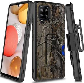 img 4 attached to 📱 CoverON Rugged Holster for Samsung Galaxy A42 5G Case - Heavy Duty Military Grade Belt Clip Phone Cover in Camo Design