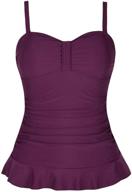 hilor ruched tankini 👙 swimsuit for women - women's clothing logo