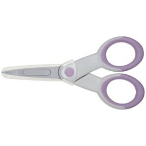 img 4 attached to 🔪 ECR4Kids Cutting Edge Ultra-Grip Scissors: 5" Precision Non-Stick Coated - Extra Sharp Pointed Tip - Pastel Purple Sewing and Crafting Scissors with Sheath