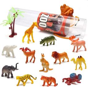 img 1 attached to 🦕 Vibrant Collection of Realistic Plastic Dinosaur Toys
