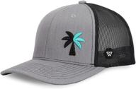 wue trucker snapback heather black logo