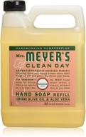 🌺 mrs. meyer's geranium hand soap refill jug - convenient 33 oz size logo