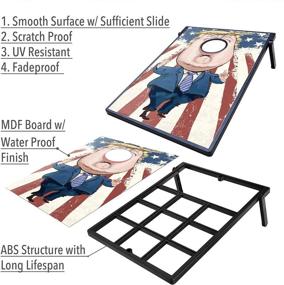 img 1 attached to LOKATSE HOME Classic Cornhole Set - Best Value Deal with 8 Bean Bags, 2 MDF Surface Boards, and Travel Case