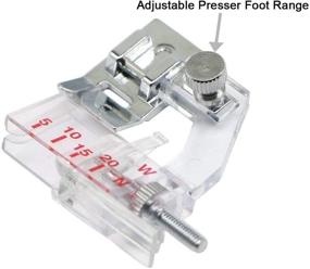 img 3 attached to 🧵 Versatile Adjustable Tap Bias Binder Foot - Compatible with Singer, Brother, Babylock, Janome, and More! Adjusts from 5mm to 20mm