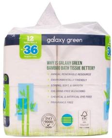 img 1 attached to Galaxy Green Bamboo Bath Tissue Paper: Sustainable 2 Ply, 12 Count - 380 Sheets