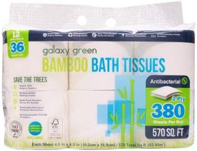 img 4 attached to Galaxy Green Bamboo Bath Tissue Paper: Sustainable 2 Ply, 12 Count - 380 Sheets