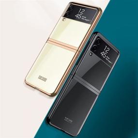 img 1 attached to 📱 Потрясающий прозрачно-чёрный чехол DOOTOO Luxury Transparent Plating PC Crystal для Samsung Galaxy Z Flip 3 - антицарапиновая и ударопрочная защита.