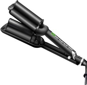 img 3 attached to YITRUST Hair Crimper Deep Waver Curling Wand - Create Beachy Waves with Adjustable LCD Temperature (Black)