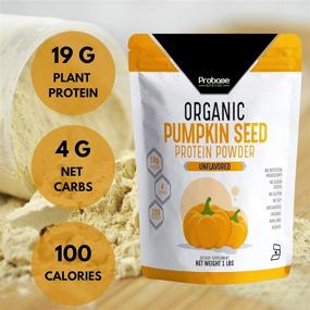 img 3 attached to Probase Nutrition Organic Pumpkin Seed Protein Powder - Plant Based, Vegan, Unflavored, Unsweetened, No Added Sugar, Gluten & Soy Free - Paleo & Keto Friendly - 1 lb