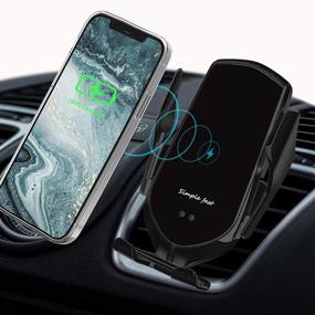 img 3 attached to 📲 Lukkahh Wireless Car Charger Mount: Fast Qi Charging & Auto-Clamping Phone Holder for iPhone/Samsung (Jet Black)