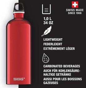 img 3 attached to 💦 SIGG Aluminum Traveller Water Bottle (1.0 L): Lightweight, Leak Proof, BPA-Free Travel Companion