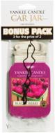 long-lasting yankee candle black cherry car jar air fresheners (3 pack): a refreshing drive guaranteed! logo