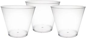 img 4 attached to Party Cups, Old Fashioned Tumblers, Cocktail Wine Glasses - Essential Supplies for Home, Picnic, Wedding, Birthday - 100 Count (Pack of 1), Clear, Hard Plastic