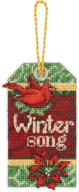 winter song ornament: dimensions counted cross stitch - add festive flair with this exquisite craft! logo