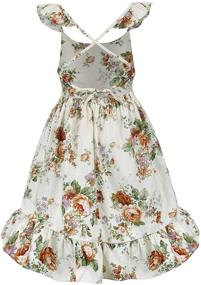 img 2 attached to 🌸 Flirty Lace Bandage Backless Dress for Summer: Sweet Floral Print Casual Style