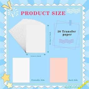 img 3 attached to 🖨️ High-Quality 50 Sheets Iron on Transfer Paper for Light Fabric - DIY Projects 8.3 x 11.7 Inches