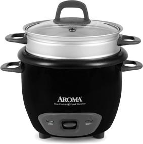 img 4 attached to 🍚 Aroma Housewares 6-Cup (Cooked) Pot-Style Rice Cooker and Food Steamer, Black ARC-743-1NGB - Convenient and Versatile Cooking Appliance